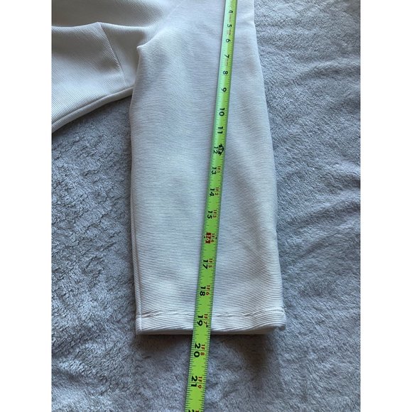 Talbots Women’s Sz.XL Ribbed Portrait Collar Top Blouse Cream cotton Blend - Picture 8 of 10